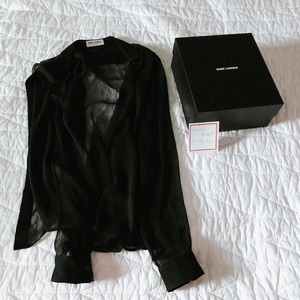 YSL new 2019 silk button Blouse Yves Saint Laurent